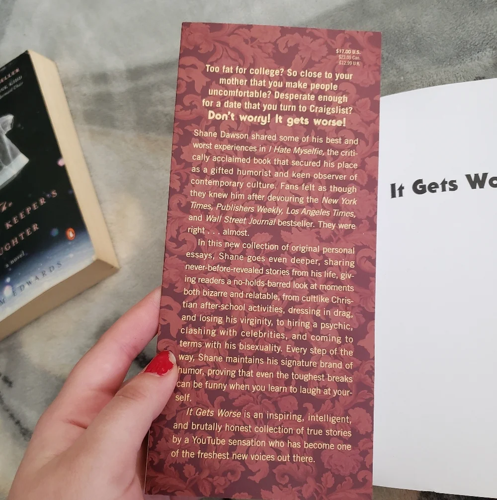 It Gets Worse: A Collection of Essays by Shane Dawson Humor Paperback Novel